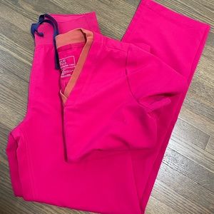 Figs Oran ultra rose set size XXS